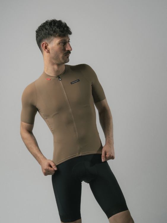 FIETSSHIRT ALDE 110LW - BRUIN